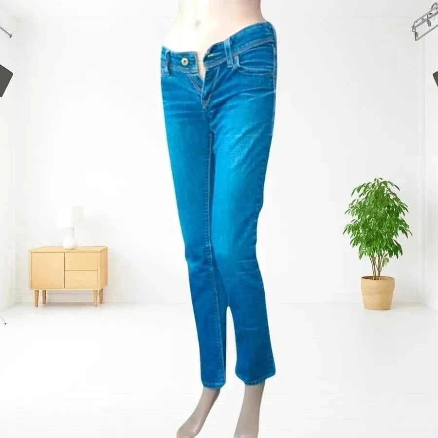 Jeans vintage y2k Levis Strauss 571, ajuste slim, cintura baixa – photo 6